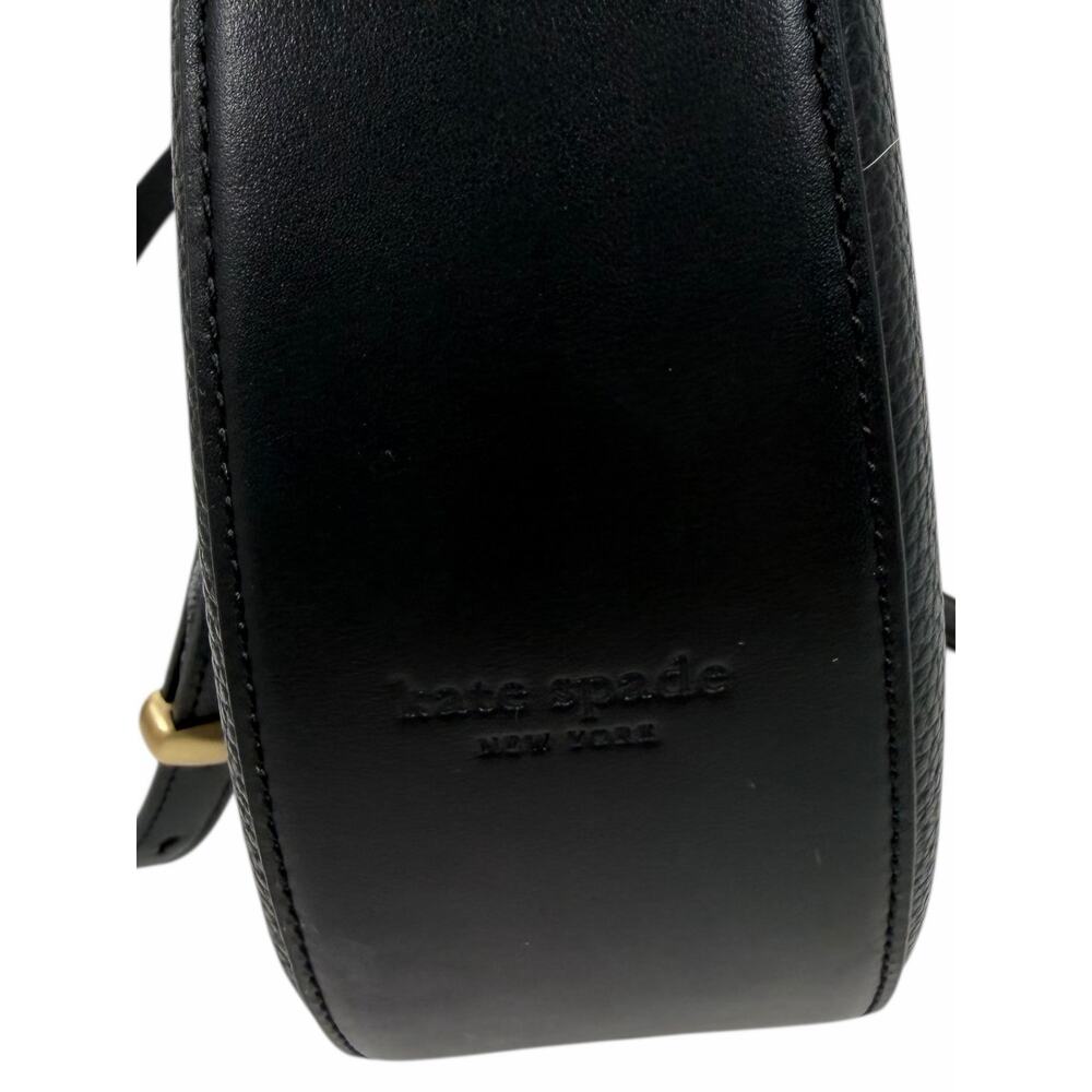 Kate Spade Duo Small Pebbled Leather Crossbody Bag Black Gold - Picture 11 of 16